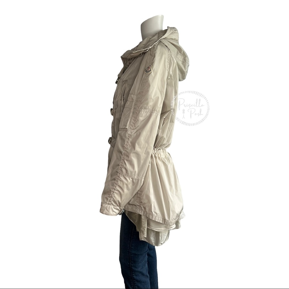 Moncler Women's Grey Sora Parka Long Jacket Parka Peplum - Picture 8 of 16